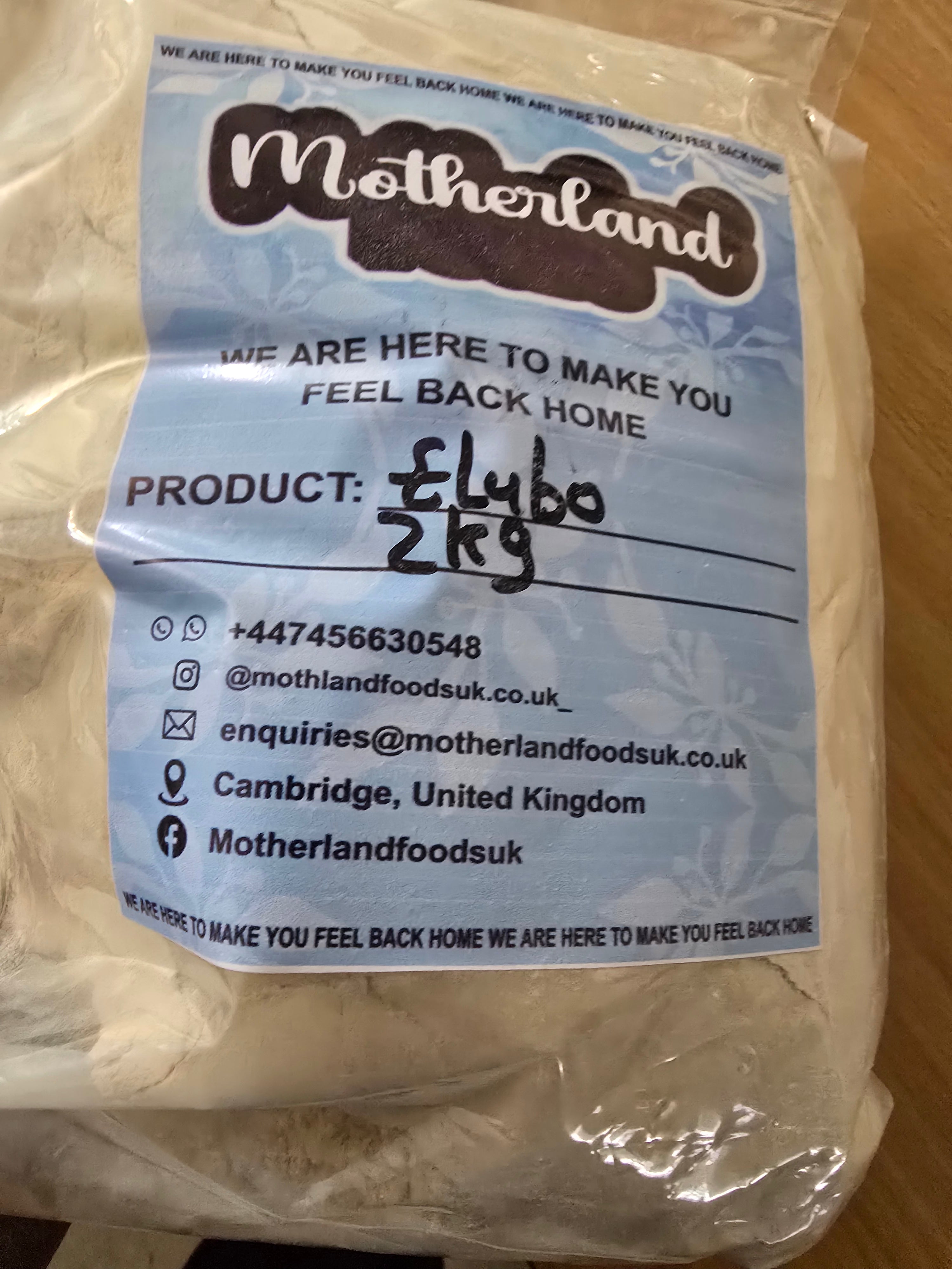 Elubo dudud ( yam flour)